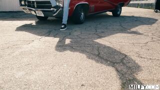 Milfy Fit Milf Justine Fucks Young Stud In His Classic Car Justine Jakobs & Parker Ambrose Сover